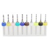 10Pcs Micro Drill Bit Set Cemented Carbide 1.2-2.1mm Printed Circuit