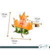 Maple Leaf Napkin Rings Set of 6 Metal Orange