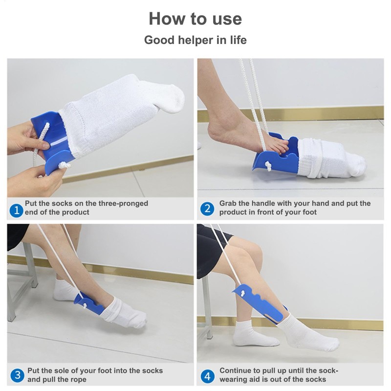 Sock Aid For Putting Onn Socks, Sock Aid, Handicapped Avoid