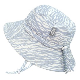 JAN & JUL Sun Protective Quick-Dry Swim Hat for Baby Boy and Girl (S: 0-6 Months, Waves)