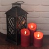 Eldnacele Red Wax Flameless Flickering Candles with 6H Timer, 3D