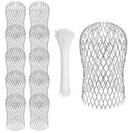 10 Pack Gutter Guards Aluminum Downspout Filter, Expandable Gutter Drain Guards for Preventing Blockage from Leaves and Debris and Critters from Going Down(3.5 Inch)
