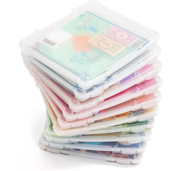 IRIS USA Portable Board Game Organizer Plastic Project Storage Case