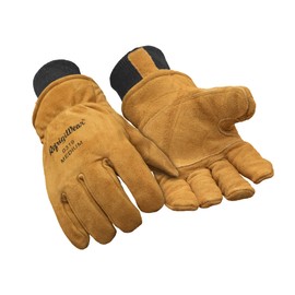 RefrigiWear Warm Fleece Lined Fiberfill Insulated Cowhide Leather Work Gloves (Gold, X-Large)
