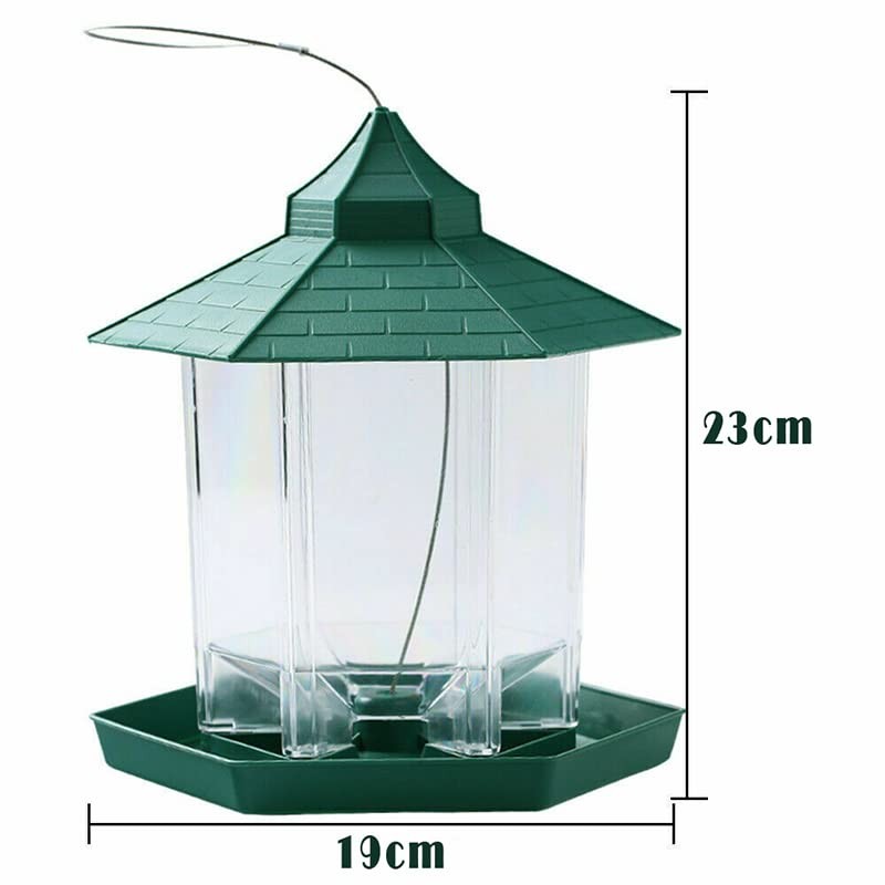 AIMALL Hanging Wild Bird Feeder, 7.48in x 9.05in Gazebo Shape