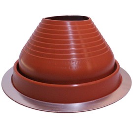 Flashers #6 Silicone High Temp Round Flexible Roof Jack Pipe Boot Metal Roofing Pipe Flashing (Pipe OD 5" to 9") - 100% Made in The USA