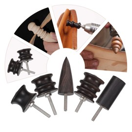 TEHAUX 20pcs Ebony Leather Burnisher Tool for Crafting Polished Burnishing Tools for Leather Finishing for Beginners Professionals