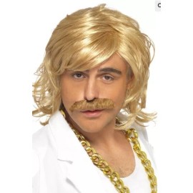 Kole Imports Adult Men's Game Show Host Wig - Blond - Length 9" - 1970's Costume