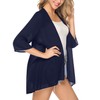 Irevial Women's Chiffon Kimono Cardigan 3/4 Sleeve Bikini Cover Up