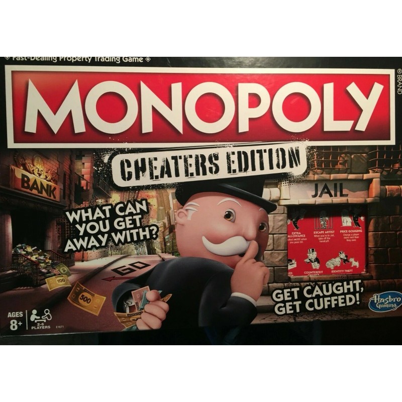 Hasbro Monopoly CHEATERS EDITION RED HOTELS Sealed NOS Never Opened