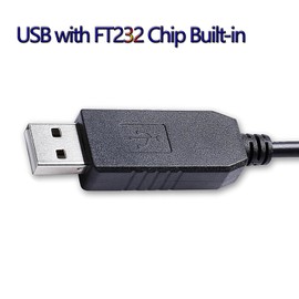 NITOMTYU TTL-232R-5V-AJ 3.5mm Audio Jack UART Adapter Cable, TTL to USB UART 5V Serial Converter Cable, 6 Feet