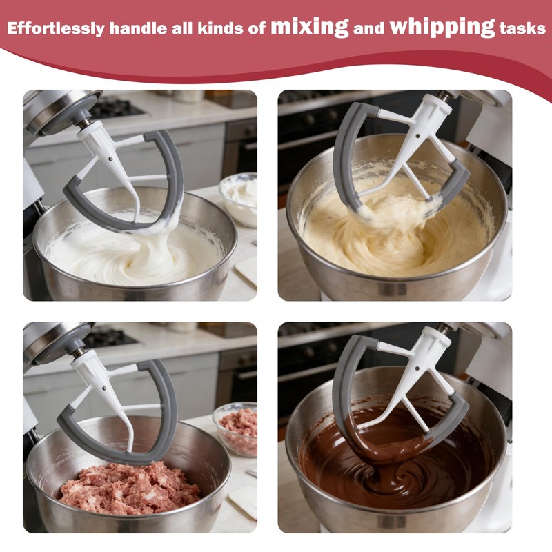 Flex Edge Beater for KitchenAid 5.5-6 QT Bowl-Lift Stand Mixers,Upgrade