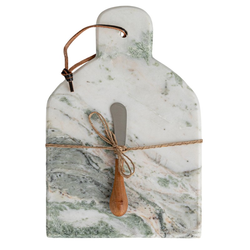 Creative Co-Op Creative Co-Op Marble and Wood Cutting Board with