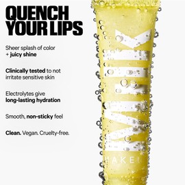 Milk Makeup Balmade Electrolyte Lip Balm – Hydrating, Sheer Gloss Nourishes + Replenishes Moisture – Clean, Vegan Formula with High-Shine Finish – Quench (Brown Beige, Tropical Coconut), 0.4oz