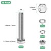 M METERXITY 10-Pack Hex Head Screw Bolt with Nuts Flat