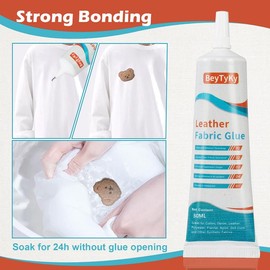 Strong Permanent Fabric Glue - Clear, Washable, No-Sew Liquid Stitch Glue for Fabric Clothing Repair (30ML*2PCS)
