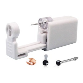 Self Nose Piercing Gun Self Nose Piercing Gun Kit Safety Nose Piercing Gun Kit Tool (Black)