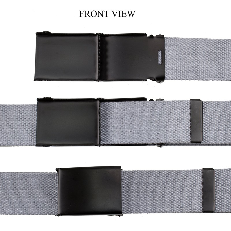 Gelante Fully Adjustable Canvas Web Belt with Black Flip Top