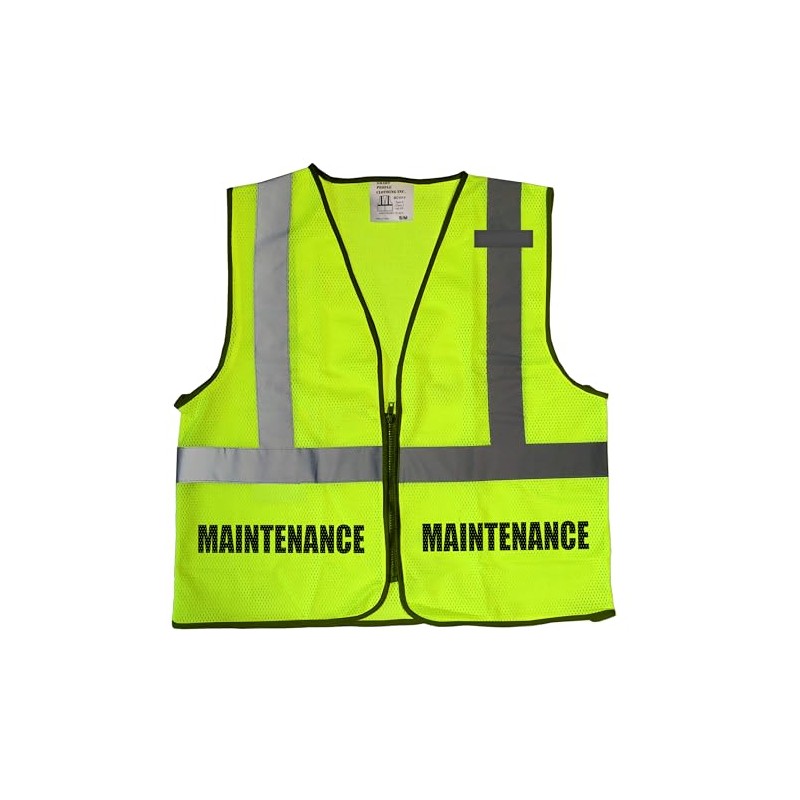 Qraphic Tee Maintenance Safety Vest, screen printed, Type R Class
