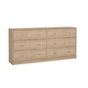 6 Drawer Double Dresser, Jackson Hickory