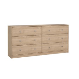 6 Drawer Double Dresser, Jackson Hickory