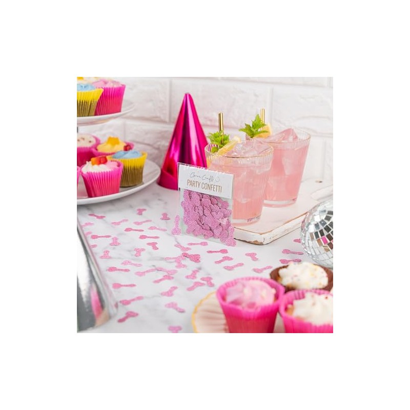 50 x Pink Bachelorette Table Confetti | Willy Table Scatter