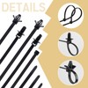 UNIGT 180pcs Nylon Universal Cable Tie Buckle, Push Mount Cable
