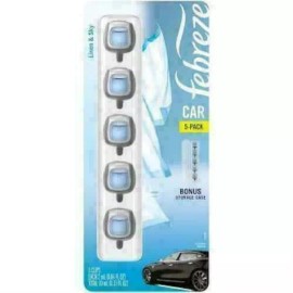 Febreze Air Freshener Car Vent Clips (Linen & Sky), 5-Pack - brand new unopened