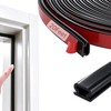Door Seal Strip - Thick Black Rubber, Fits 0.16-0.23 in
