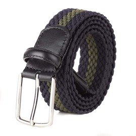 Giantsize - Cinturones extra largos para hombres grandes y altos, Elastic Black E03, 48"-51" Waist Adjustable