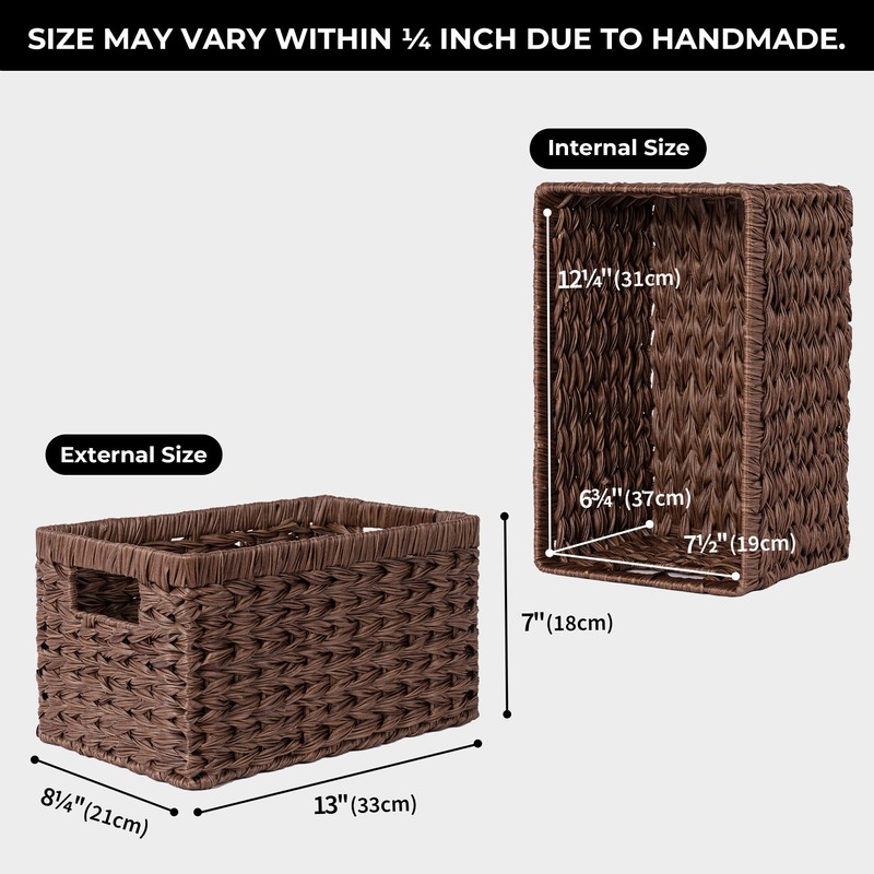 GRANNY SAYS Wicker Storage Baskets for Shelves, Wicker Baskets for