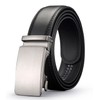 Acewin Men's Leather Belt, Automatic Work Belt, Adjustable, Width 35