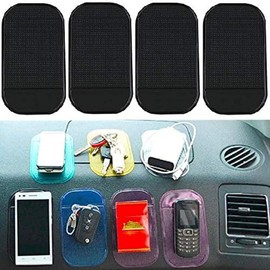 Boolavard 10 Packs Anti-Slip Gel Pads Fixate Sticky Cell Pads Non-Slip Gel Mat Sticky Auto Gel Holder,Can Stick to Cellphone, Pad, Keys,Glass, Mirrors, Whiteboards, Metal