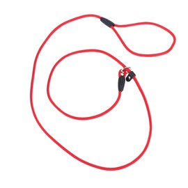 POPETPOP Slip Lead Dog Leash-Adjustable Nylon Rope Puppy Training Leash Slip Dog Leash Dog Whisperer Cesar Slip Training Leash Lead Collar,Red 4.6-Feet