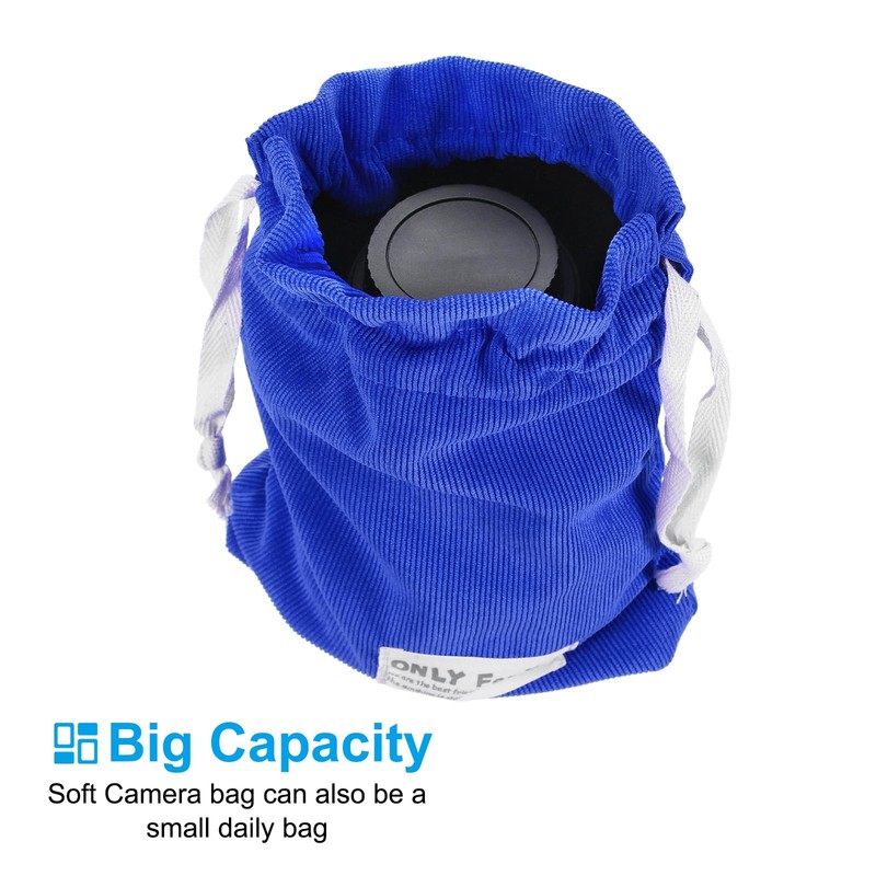 PATIKIL Soft Drawstring Lens Case, 9.84"x6.69"x0.24" Drawstring Lens Pouch, Camera
