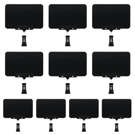 URCHUZE 10 Pack Double Head Display Clips, Reuse Sign Merchandise Price Tag, Display Clip Holder, Mini Erasable Plastic Chalkboard Sign with Clip for Business, Party, Office, Exhibition, Supermarket