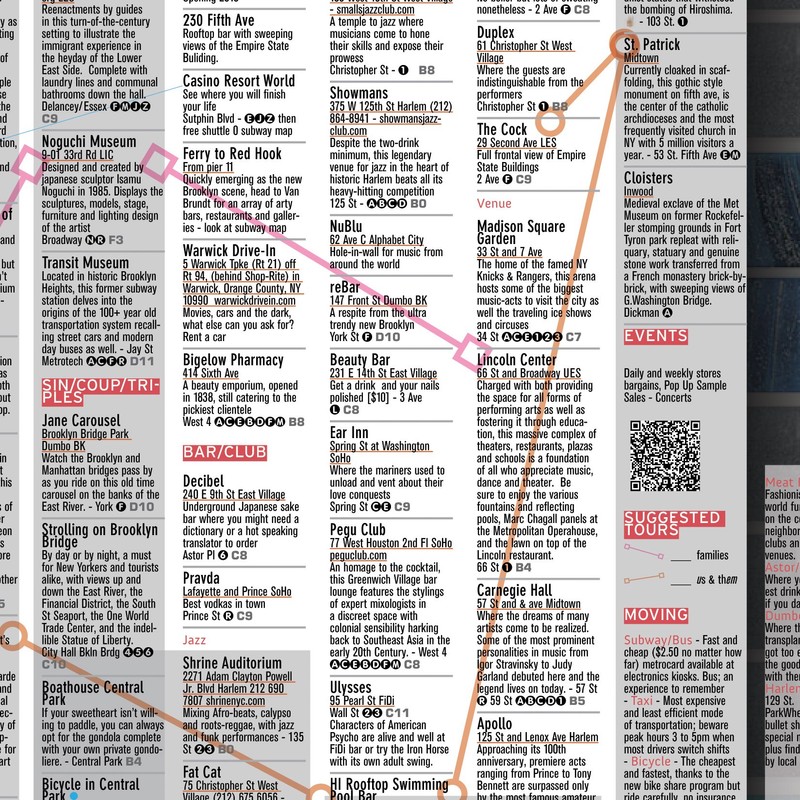 TerraMaps NYC Manhattan Street and Subway map - Waterproof -