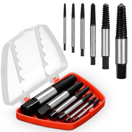 6 Pcs Screw Extractor Set, Damaged Screw Extractor Set, Easy Out Bolt Extractor Set for Removing Broken Bolts and Stripped Screws