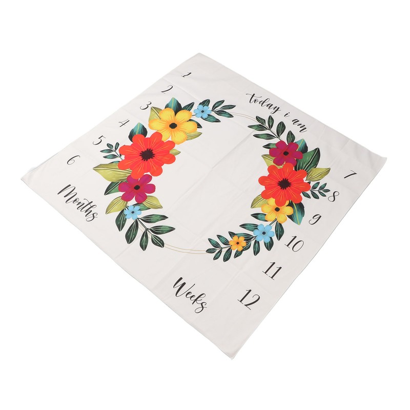 Baby Monthly Milestone Blanket Innovative Decorative Garland Pattern Newborn Photography