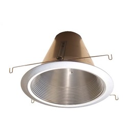 Joint Bright Lighting 6" Deep Self Flange Air-Shut Baffle Trim for Line Voltage Recessed Light-Satin Nickel