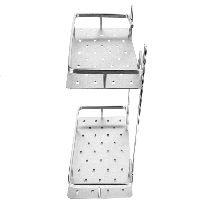 Space Aluminum Bathroom Shelf RustProof Shower Rack Kitchen Storage Basket