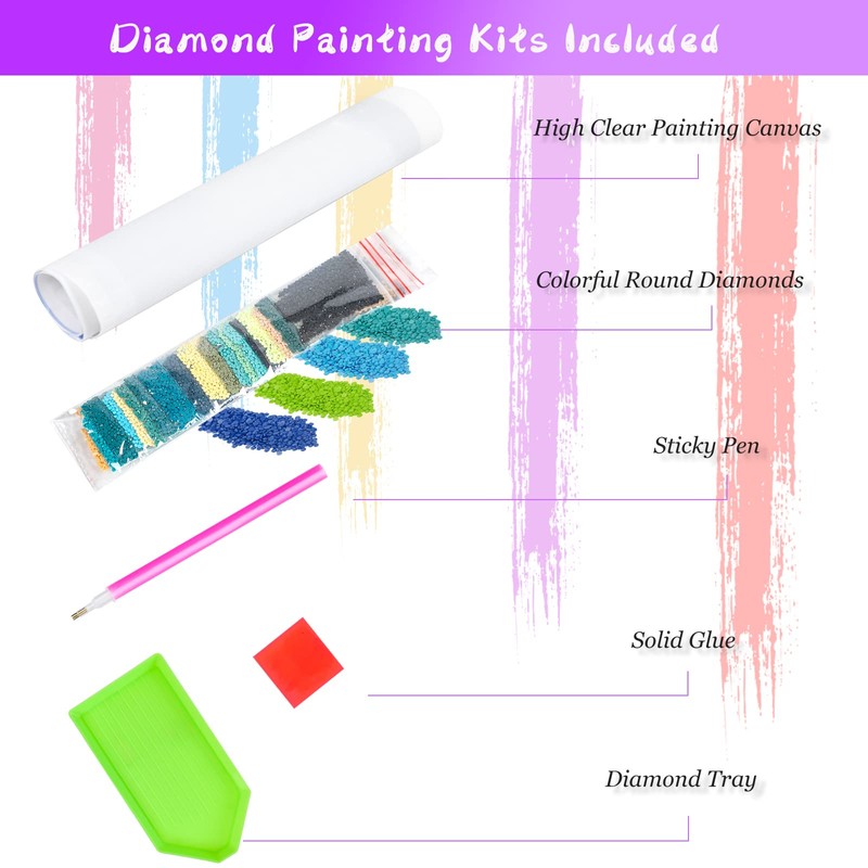 QAZWSX Amsterdam Netherlands 5D Diamond DIY Painting Kits for Adults,
