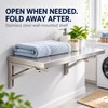 Foldable Stainless Steel Wall Mounted Shelf, Space-Saving Storage and Work