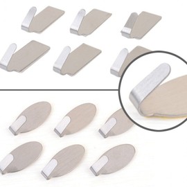 6-Pack Wall-Mounted Multi-Purpose Hooks for Kitchen, Bathroom, Entryway Towels Accessory 4ea