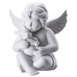 Angel Medium White Matt Angel with Rabbit