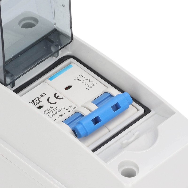 DC Miniature Circuit Breaker, 50 Amp 1000V 2 Pole DC