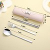 DEVICO Travel Silverware Set with Case, Portable Lunch Utensils Set