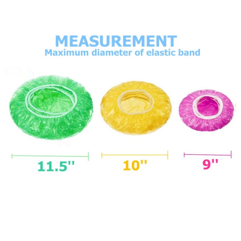 100 Pieces Elastic Food Containers Covers Durable Plates Bowl Plate