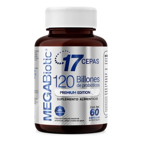 Probioticos 17 Cepas de 120 Billones Megabiotic 60 Cpsulas Para