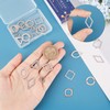 SUNNYCLUE 1 Box 32Pcs 4 Styles Connector Charms Stainless Steel